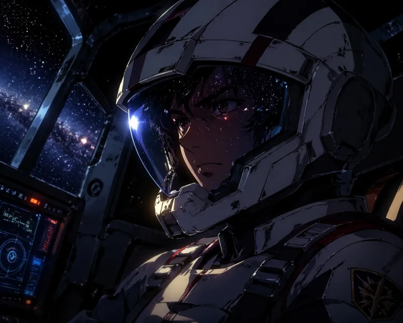 AI anime art Mecha style
