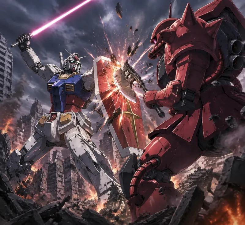 AI generated anime - Mecha style