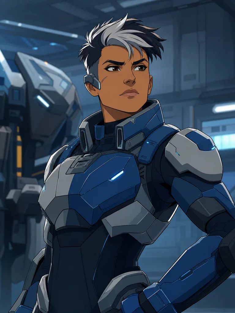 AI generated anime - Mecha style
