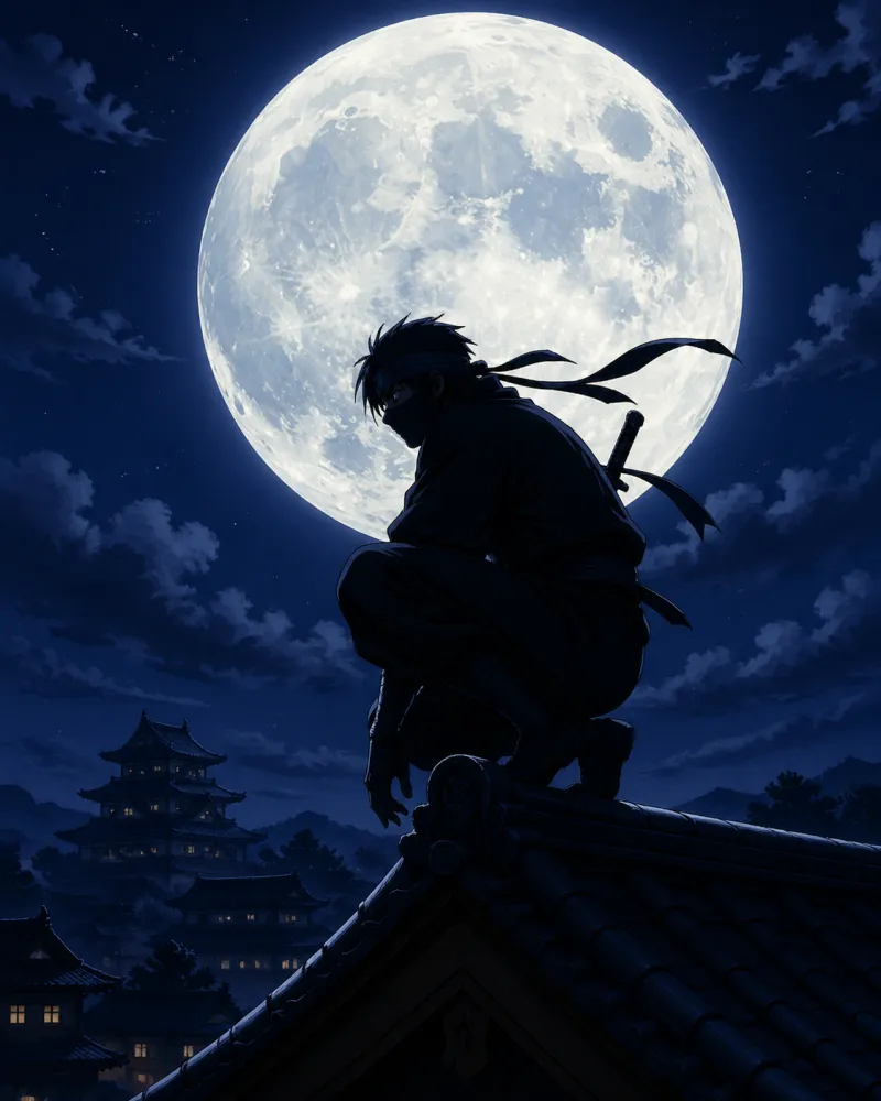 AI generated anime - Shinobi style